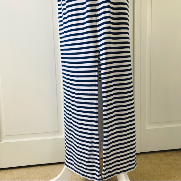 J. CREW Blue White Sleeveless Maxi Dress Size S - Picture 6 of 10